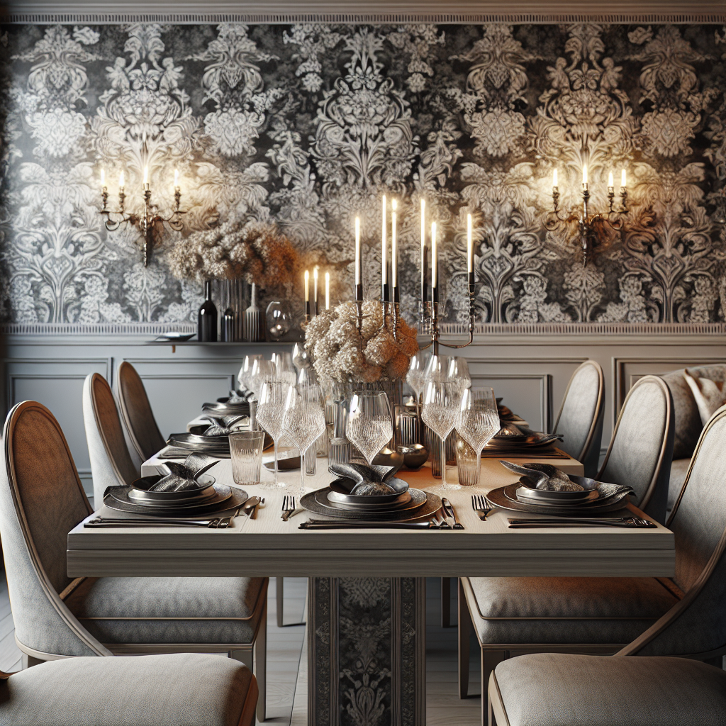 Damask Dreams in a Dining Space