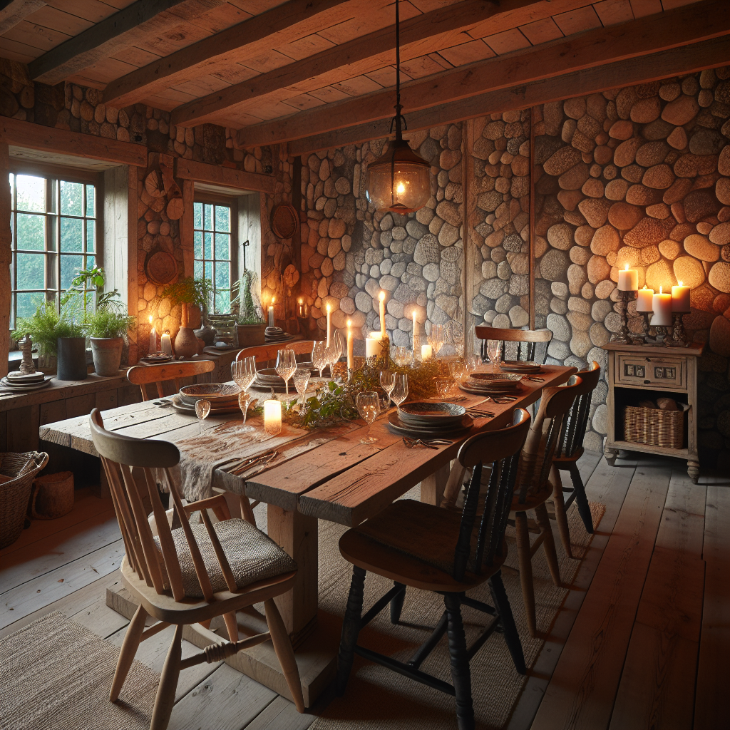 Stone Textured Dining Atmosphere