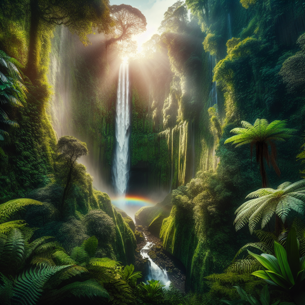 Emerald Waterfall Escape