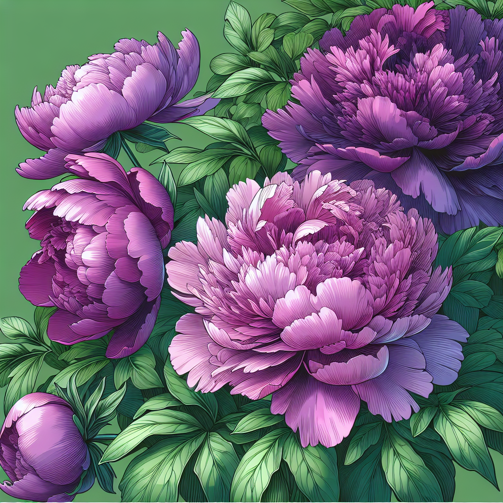 Majestic Peonies in Vibrant Detail