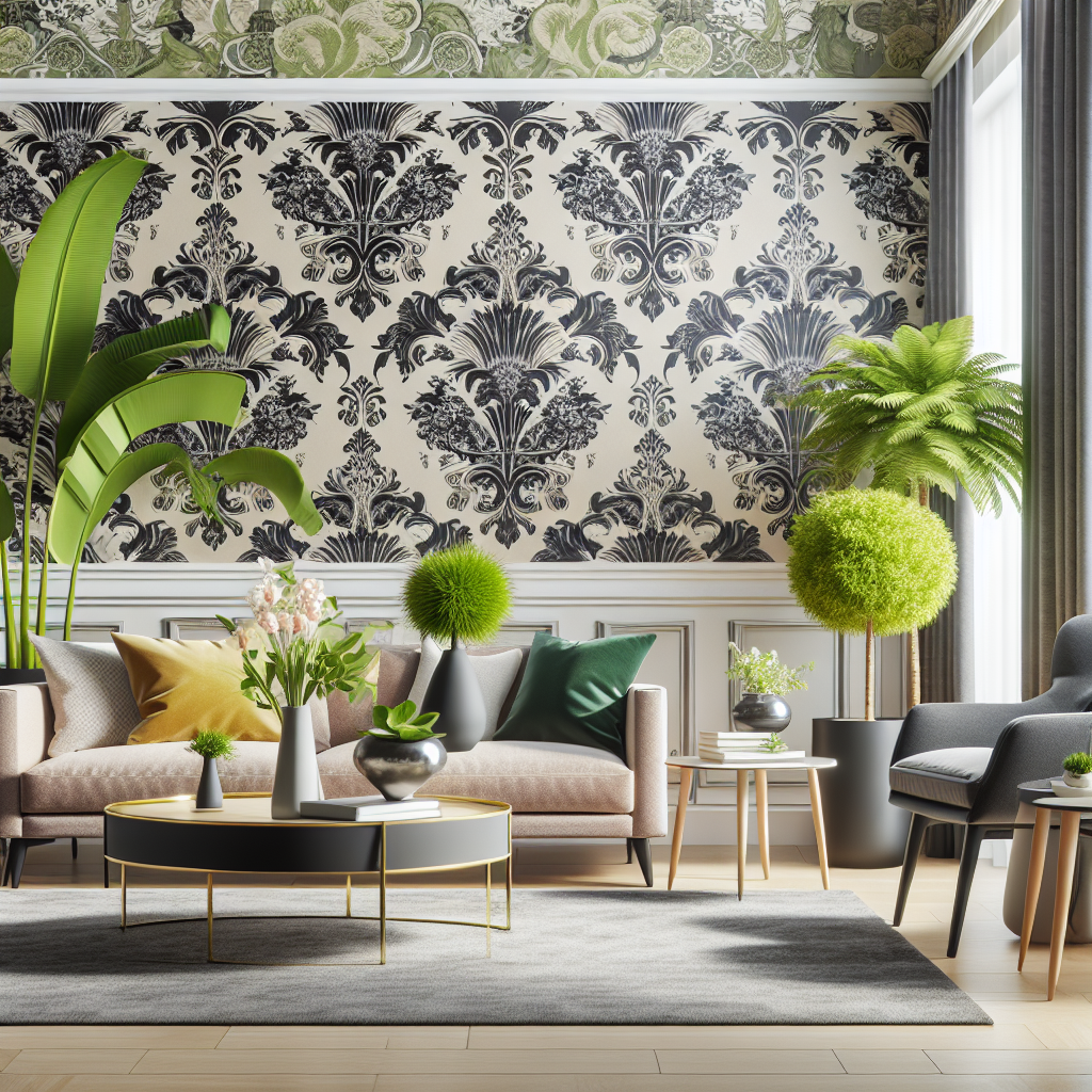 Modern Living Meets 18th-Century Damask