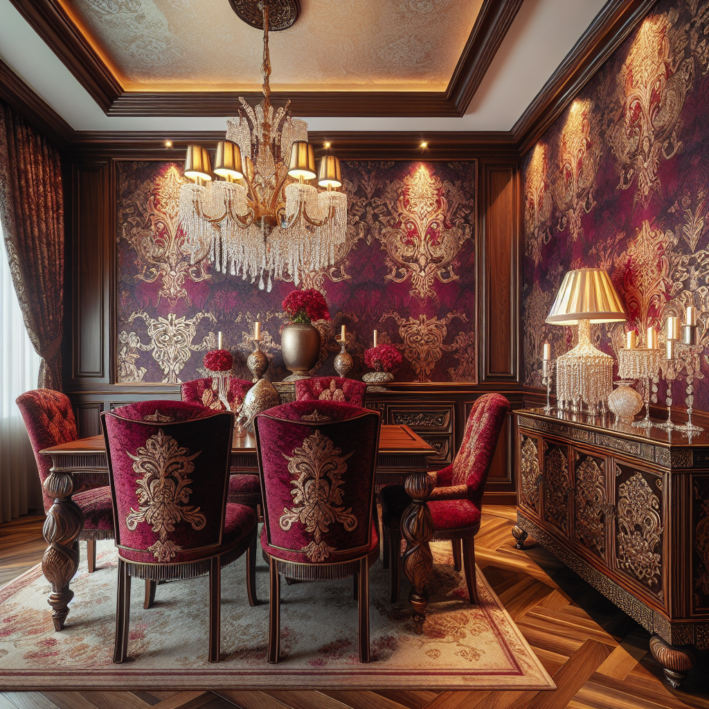 Regal Charm: Damask Textured Wallpaper